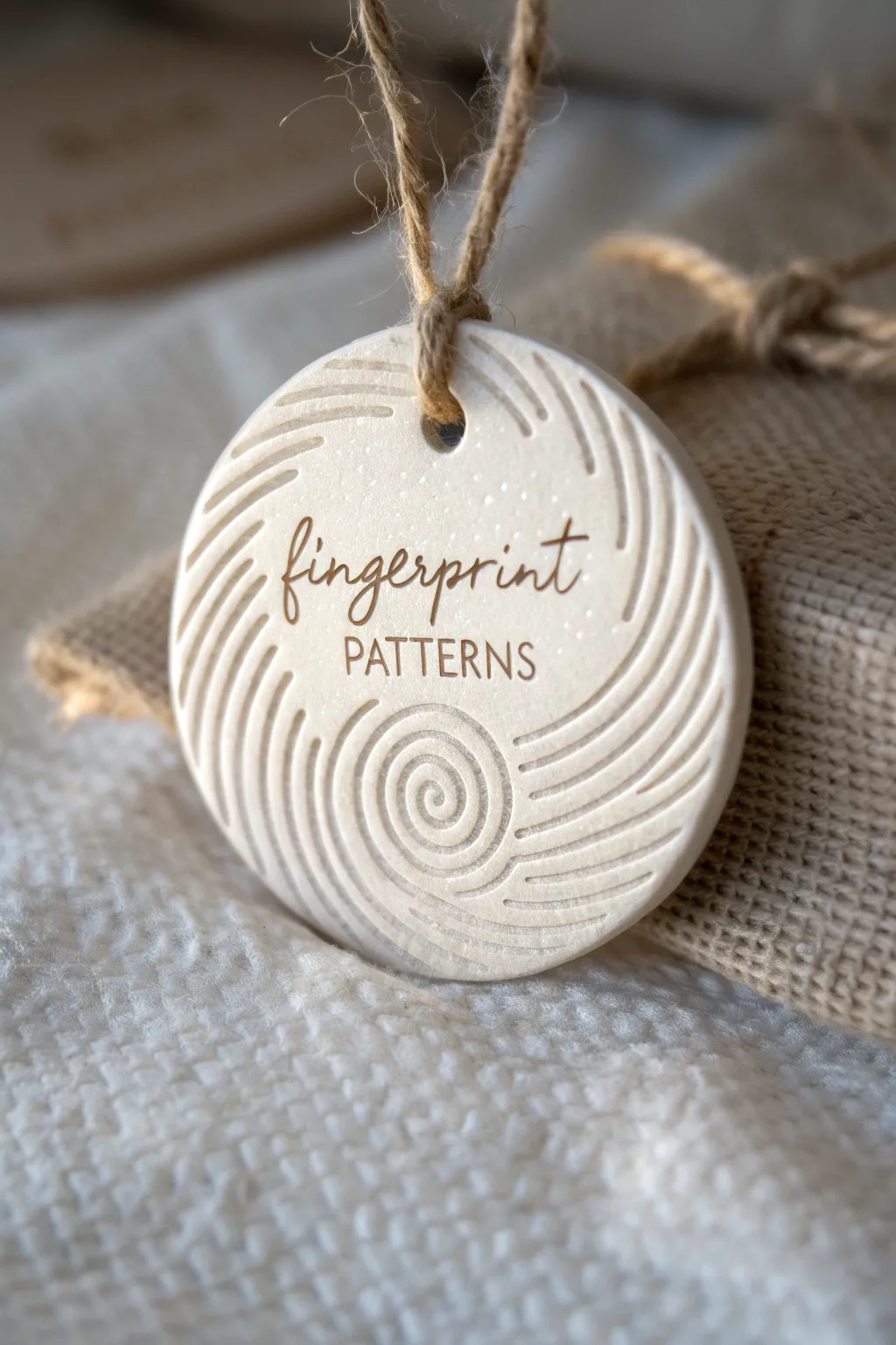 Capture the essence of personal connection with a beautifully crafted fingerprint ornament, perfect for adding a heartfelt touch to your decor.