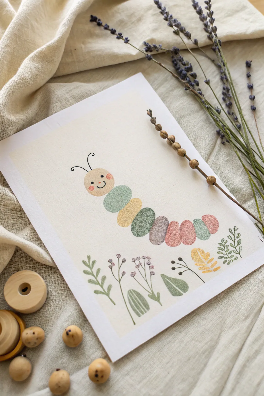 Craft a Fingerprint Caterpillar: A Simple Joy in Artful Design