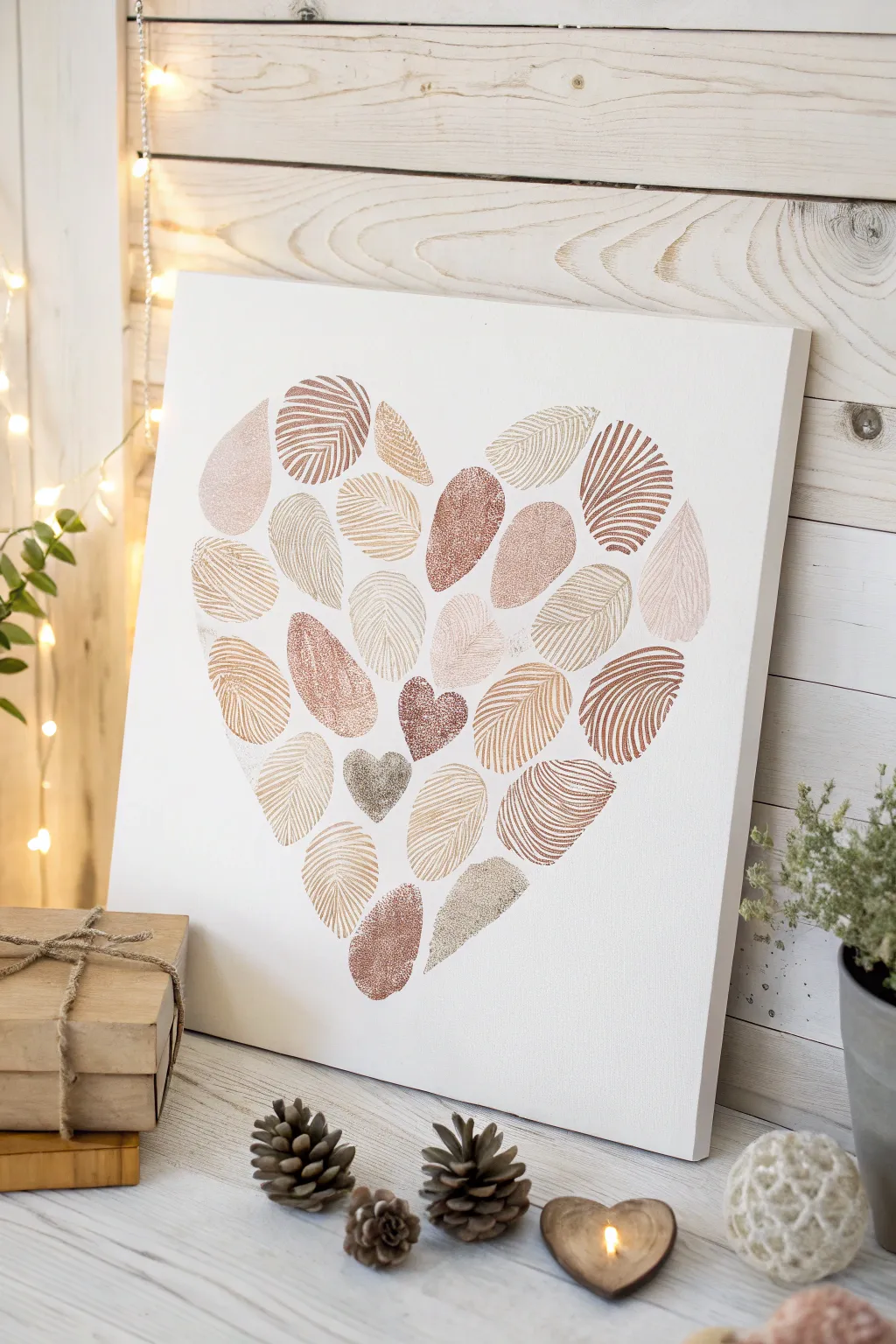 Embrace simplicity and love with this unique fingerprint heart art, a perfect blend of minimalism and personal touch.