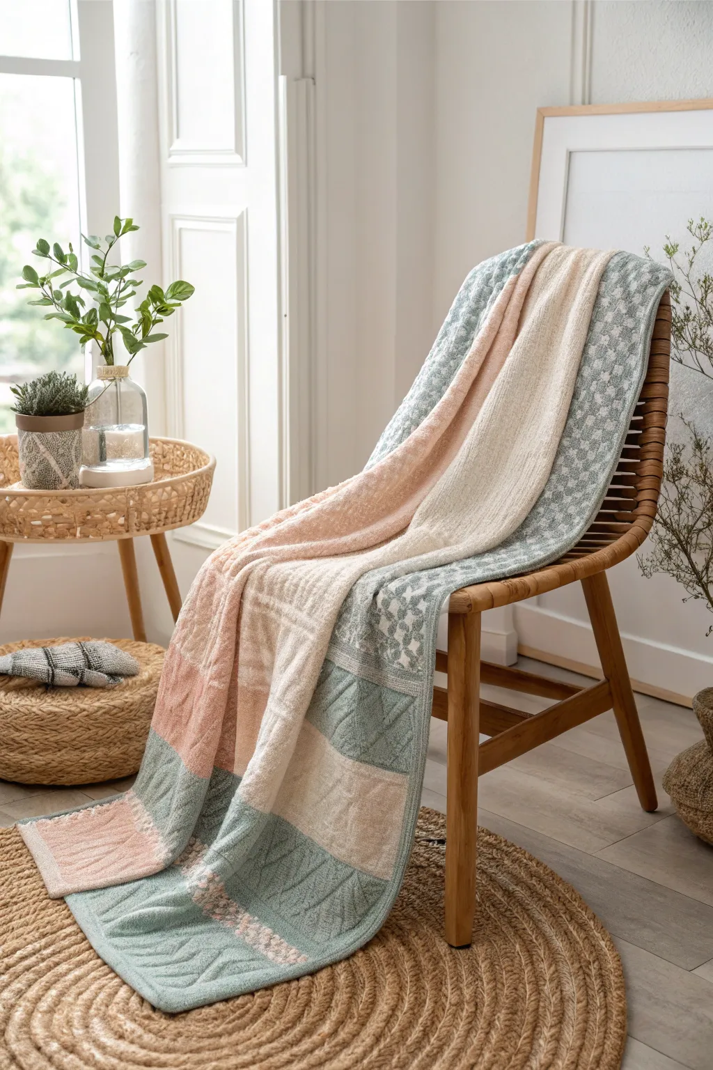 Snuggle up in style with this layered fleece blanket, the perfect blend of cozy warmth and minimalist elegance.