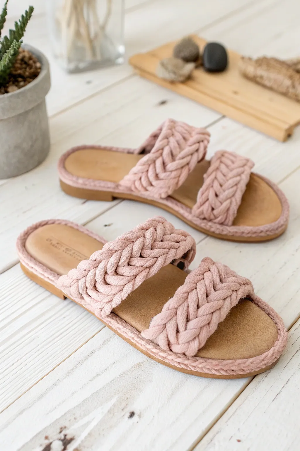Step into comfort and style with these handmade braided strap sandals - where simplicity meets elegance!