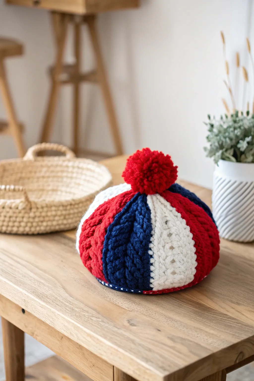 Embrace French flair with a charming pom-pom beret, perfect for adding a playful touch to any outfit!