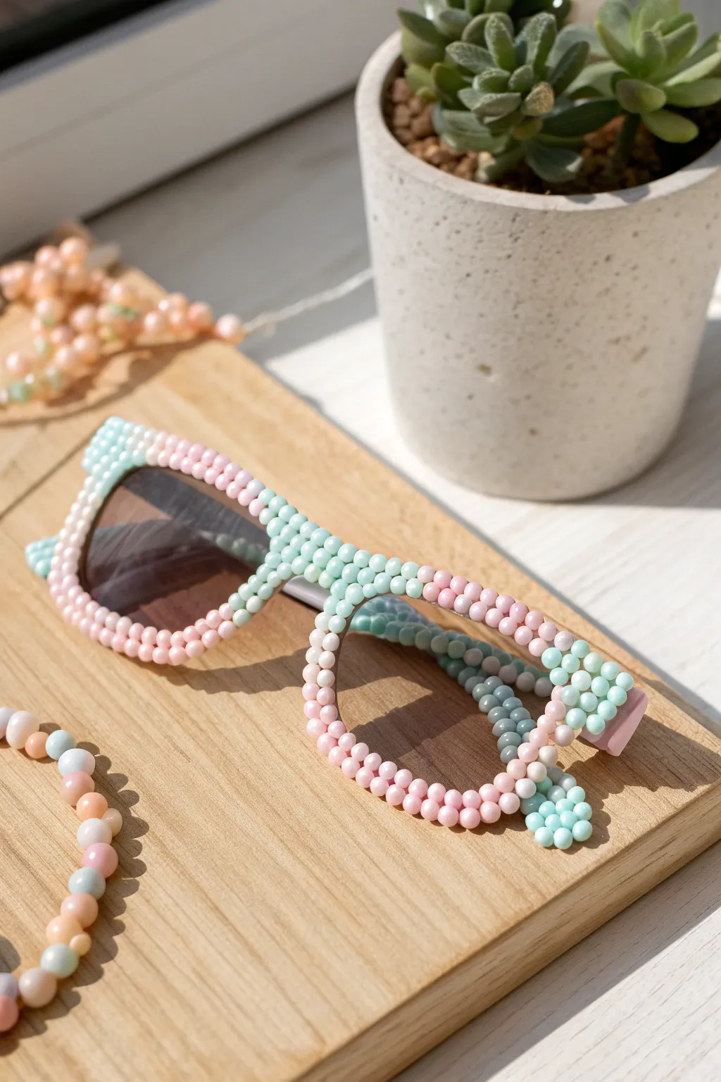 Elevate your decor with these charming 3D Perler bead sunglasses—where creativity meets craftsmanship.