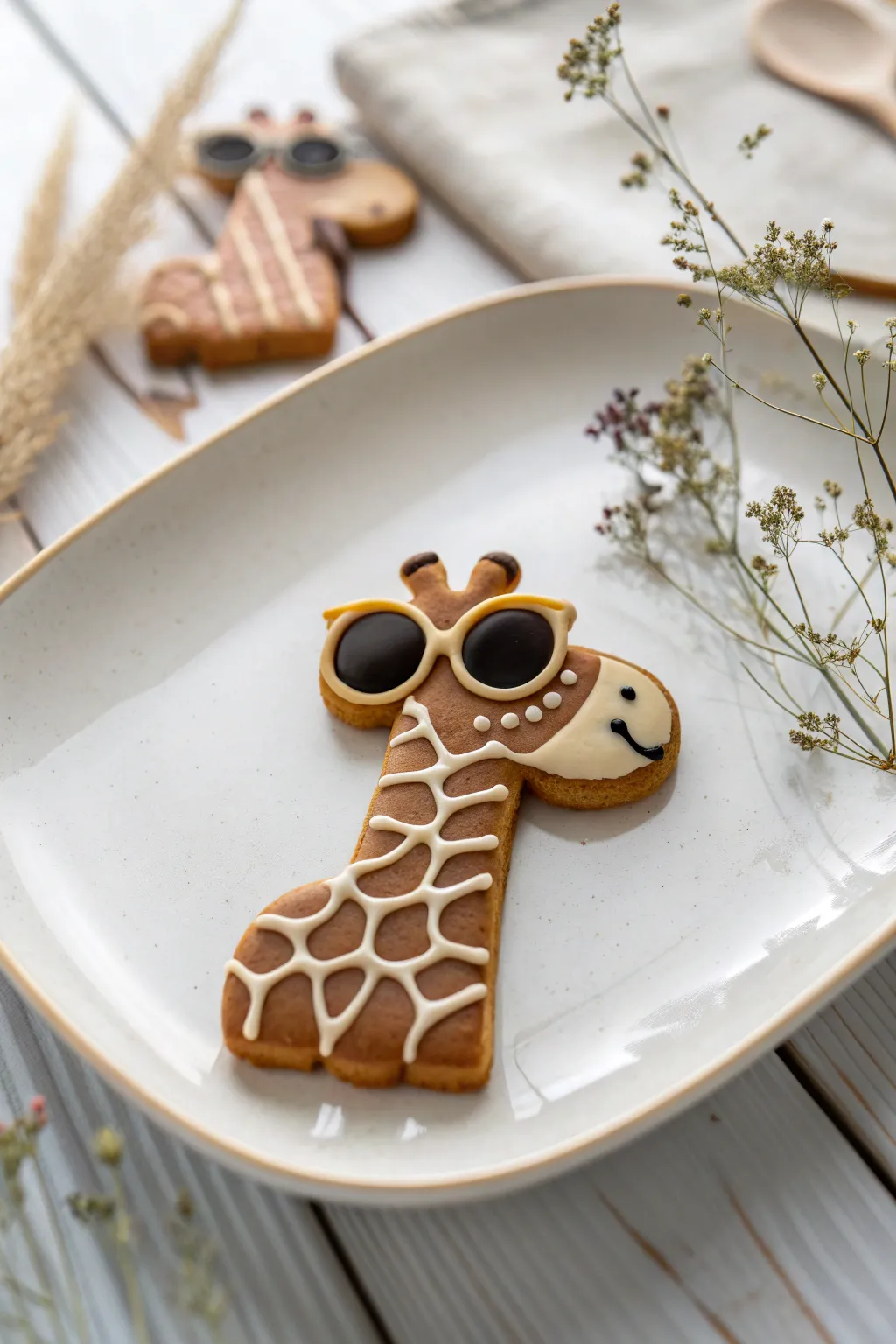 Meet your new favorite cookie: a giraffe with serious style! 🌿🦒 #WhimsicalBaking #ScandiBoho