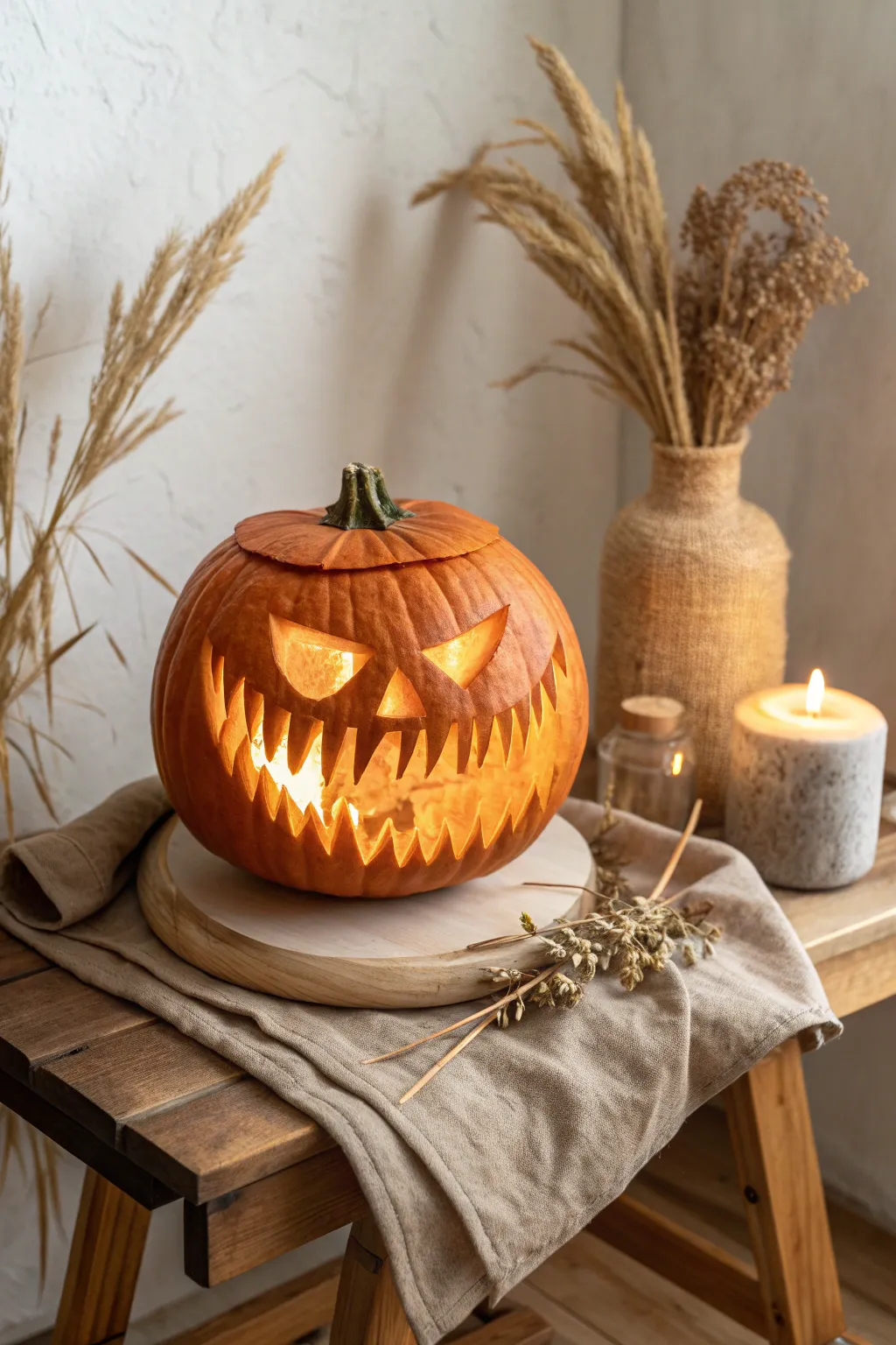 Meet the Big Mouth Pumpkin: A charming blend of humor and artistry, ready to light up your autumn nights!