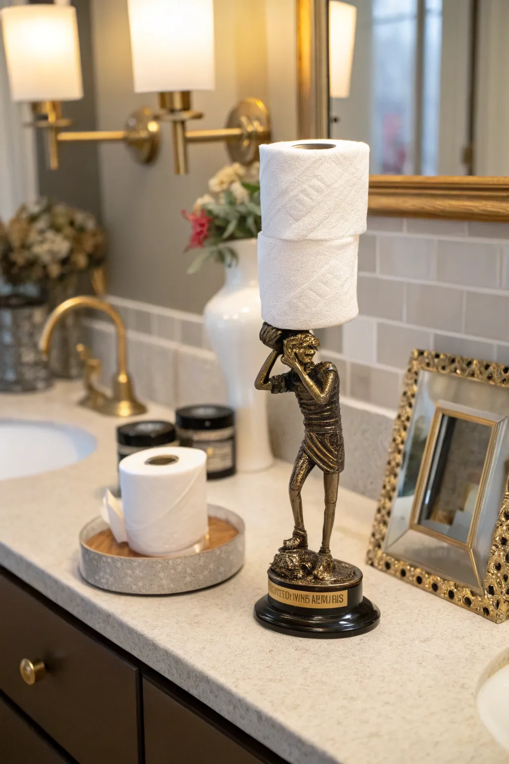 A tongue-in-cheek trophy for the unsung household hero.