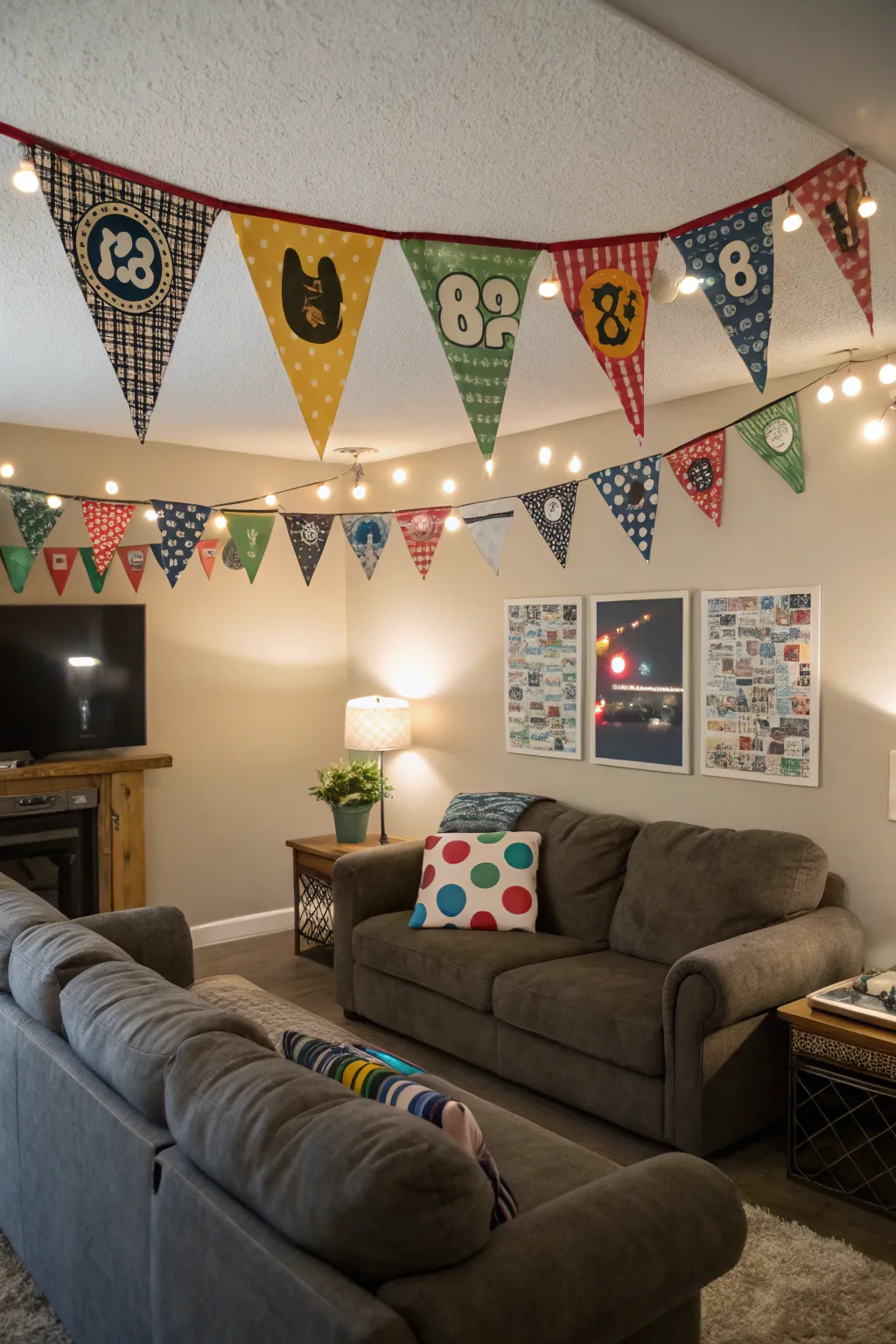 Banners are an easy way to enhance the party vibe.