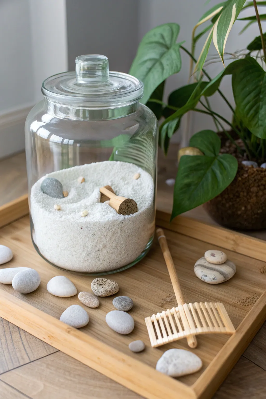Find your calm with a handcrafted Zen Garden in a Jar — the perfect blend of minimalism and tranquility.