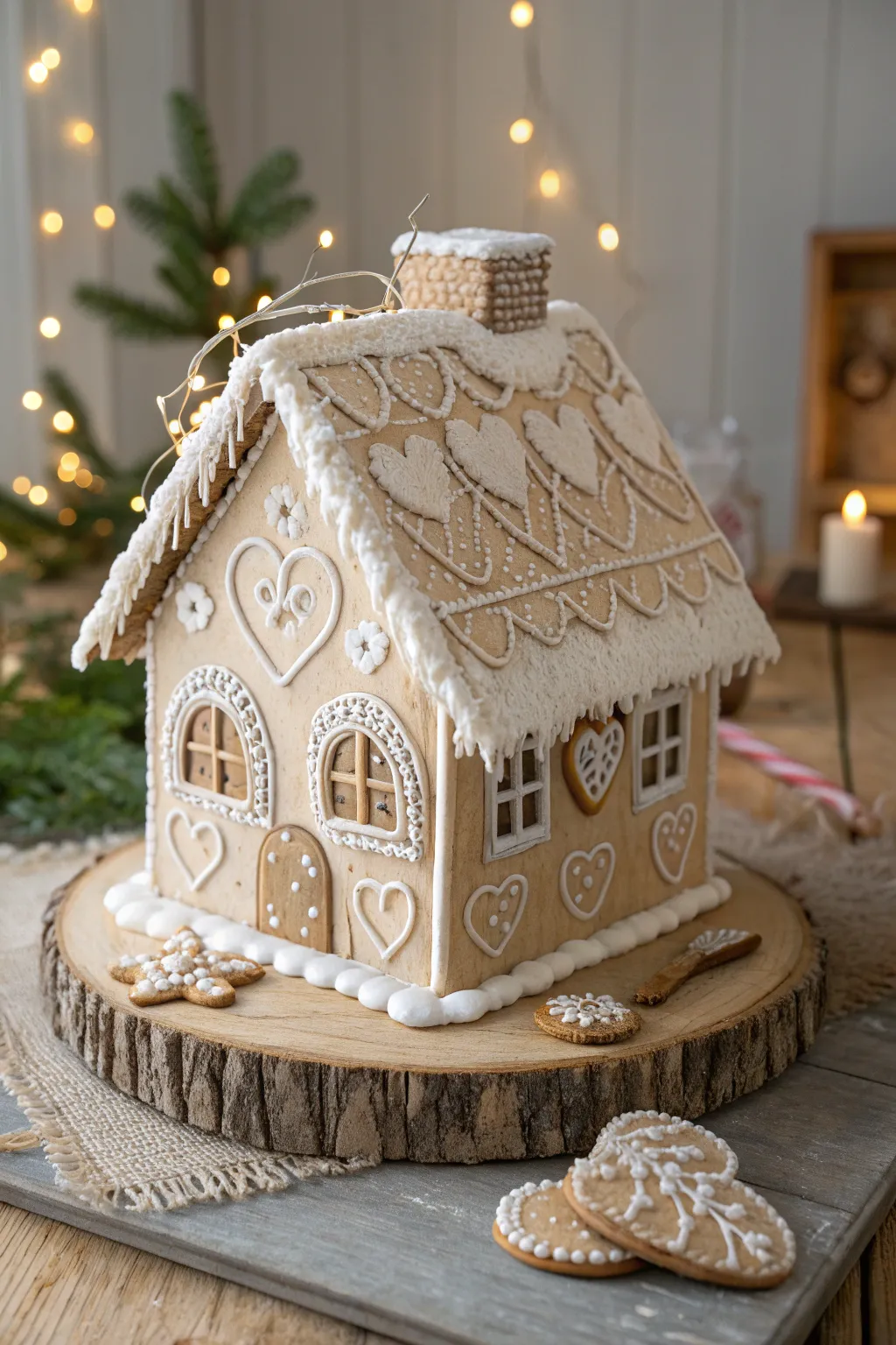 Step into a storybook world with this enchanting gingerbread fairy tale cottage. 🍪✨