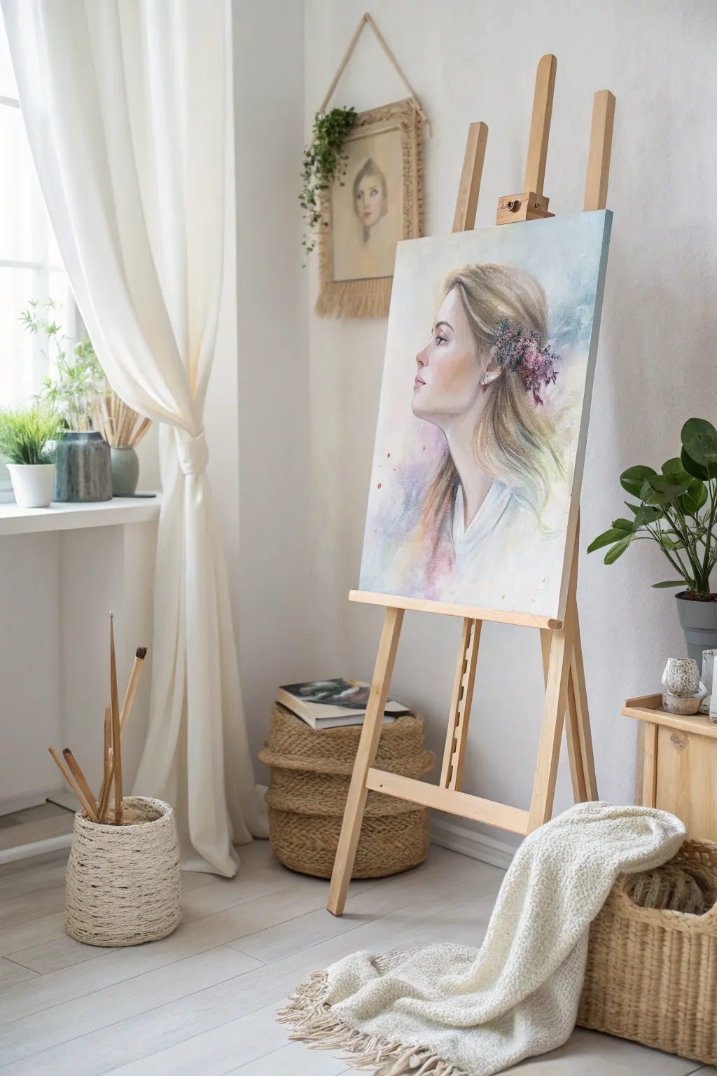 Ethereal Watercolor Dreams: Capturing Serenity and Simplicity
