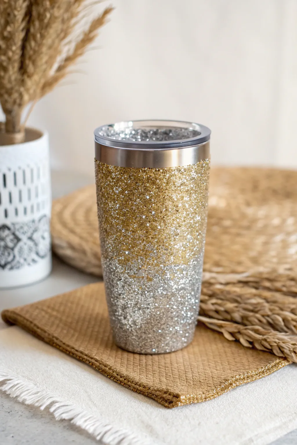 Embrace the sparkle with a tumbler that dazzles like a disco ball!