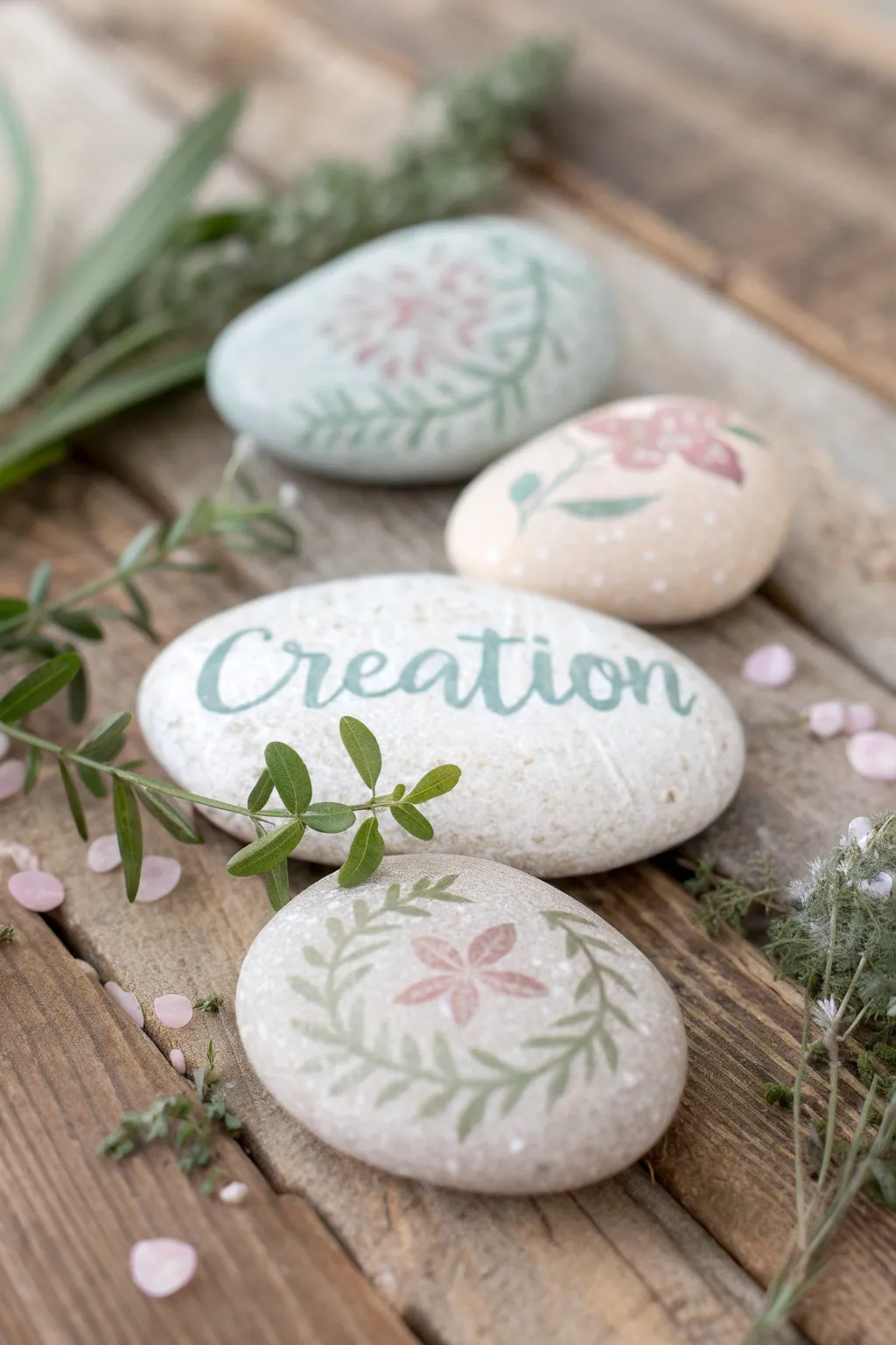 Embrace serenity with scripture stones, a blend of nature and inspiration.