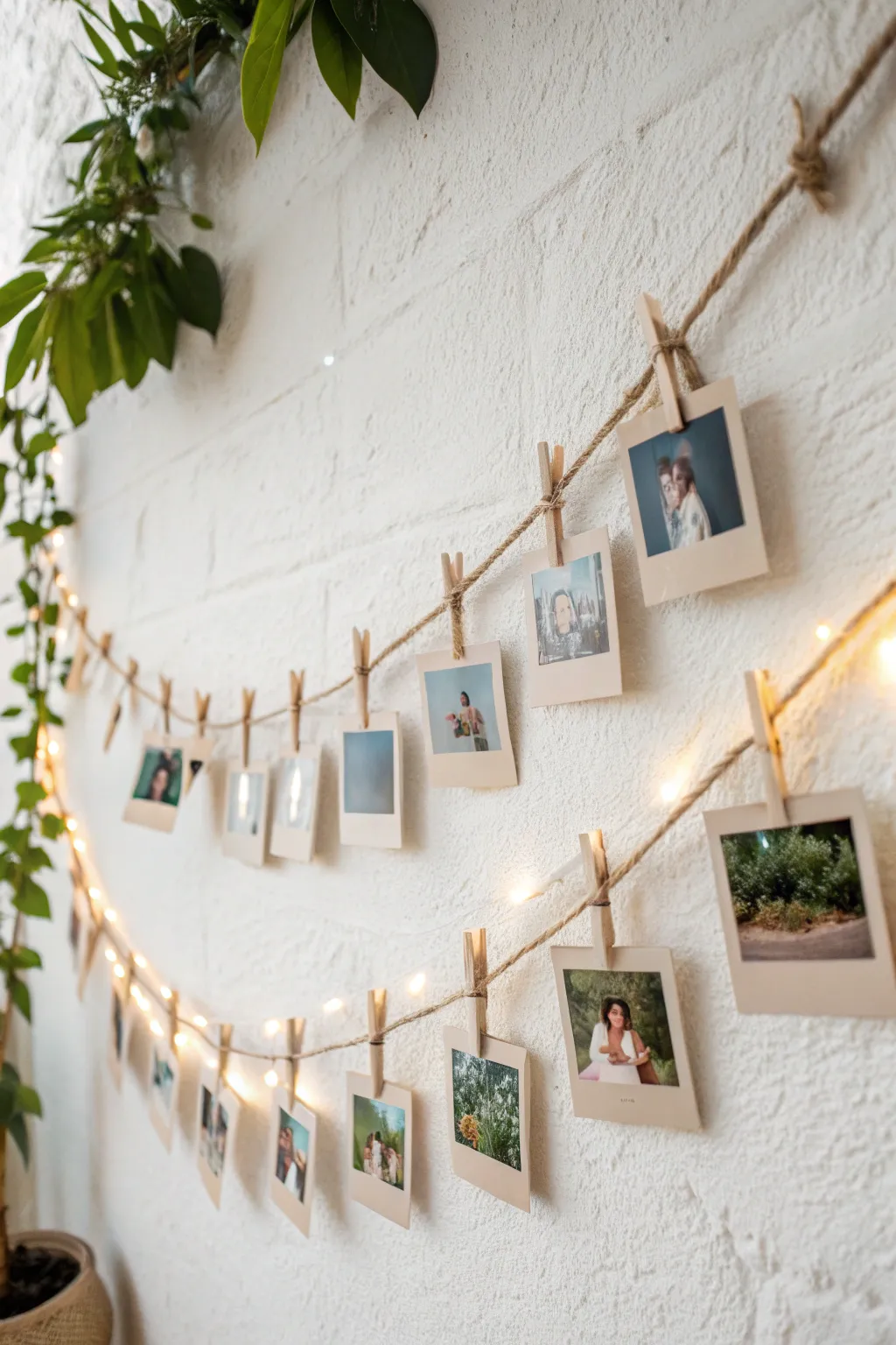 Craft memories into moments with a charming photo garland for your graduation celebration.