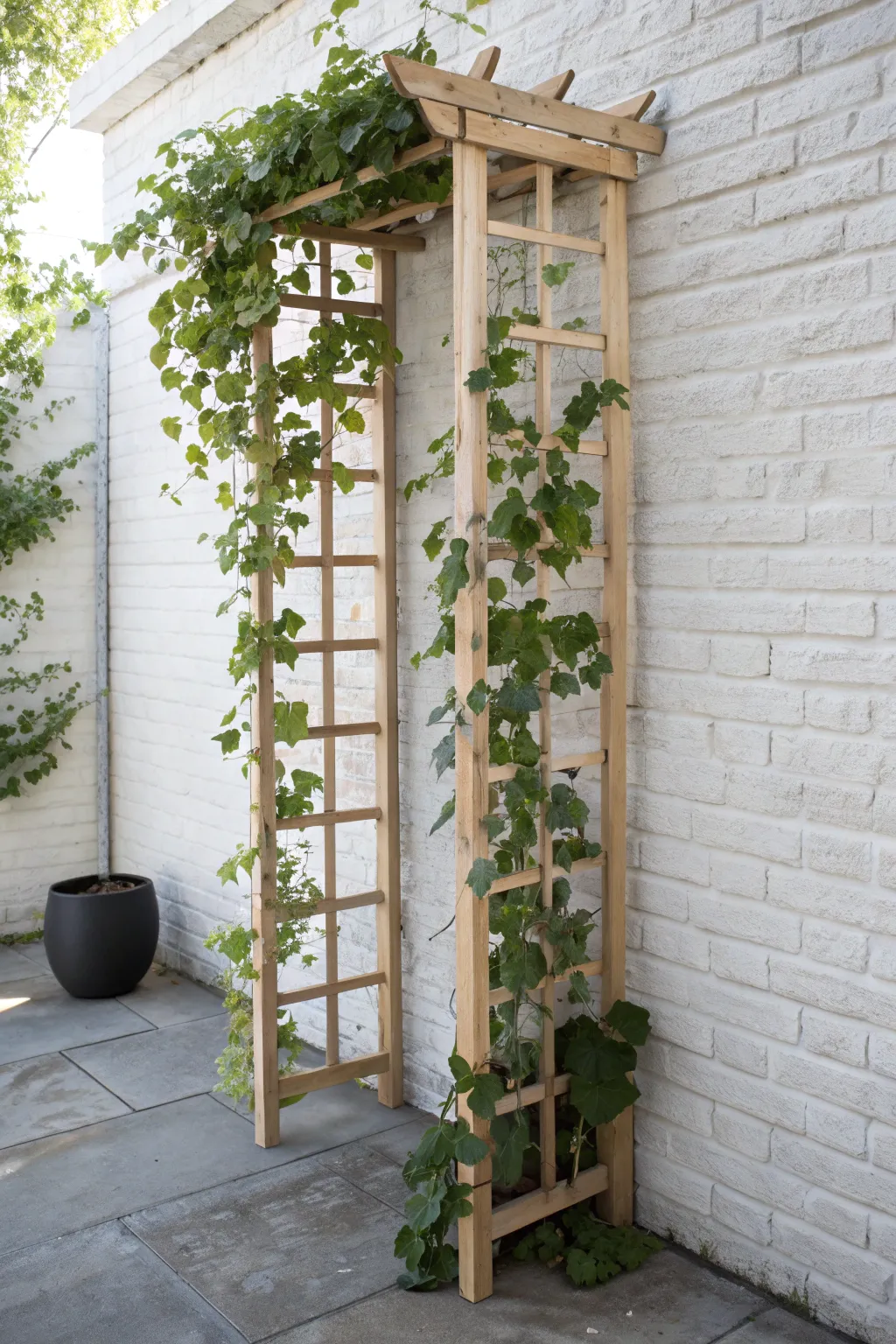 Transform your space into a romantic retreat with a vertical trellis arbor, where elegance meets nature.