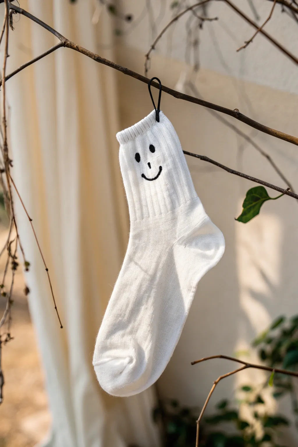 Elevate your Halloween décor with this minimalist sock ghost—where simplicity meets playful charm.