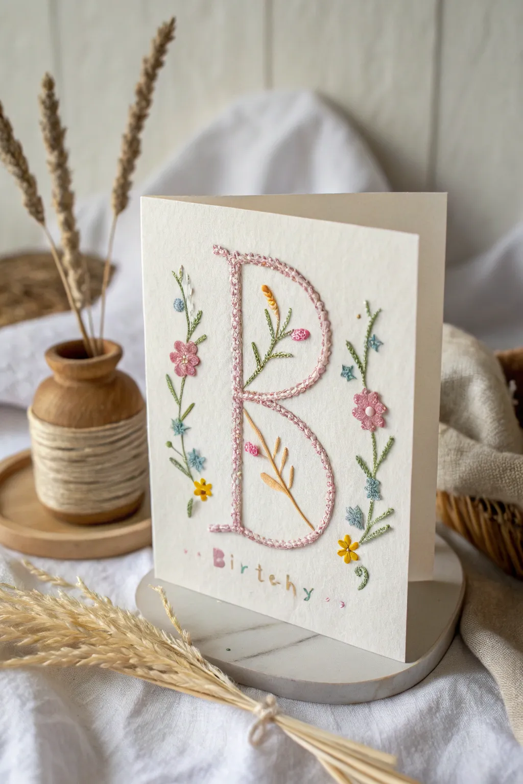Stitched with Love: A personal touch for her special day.