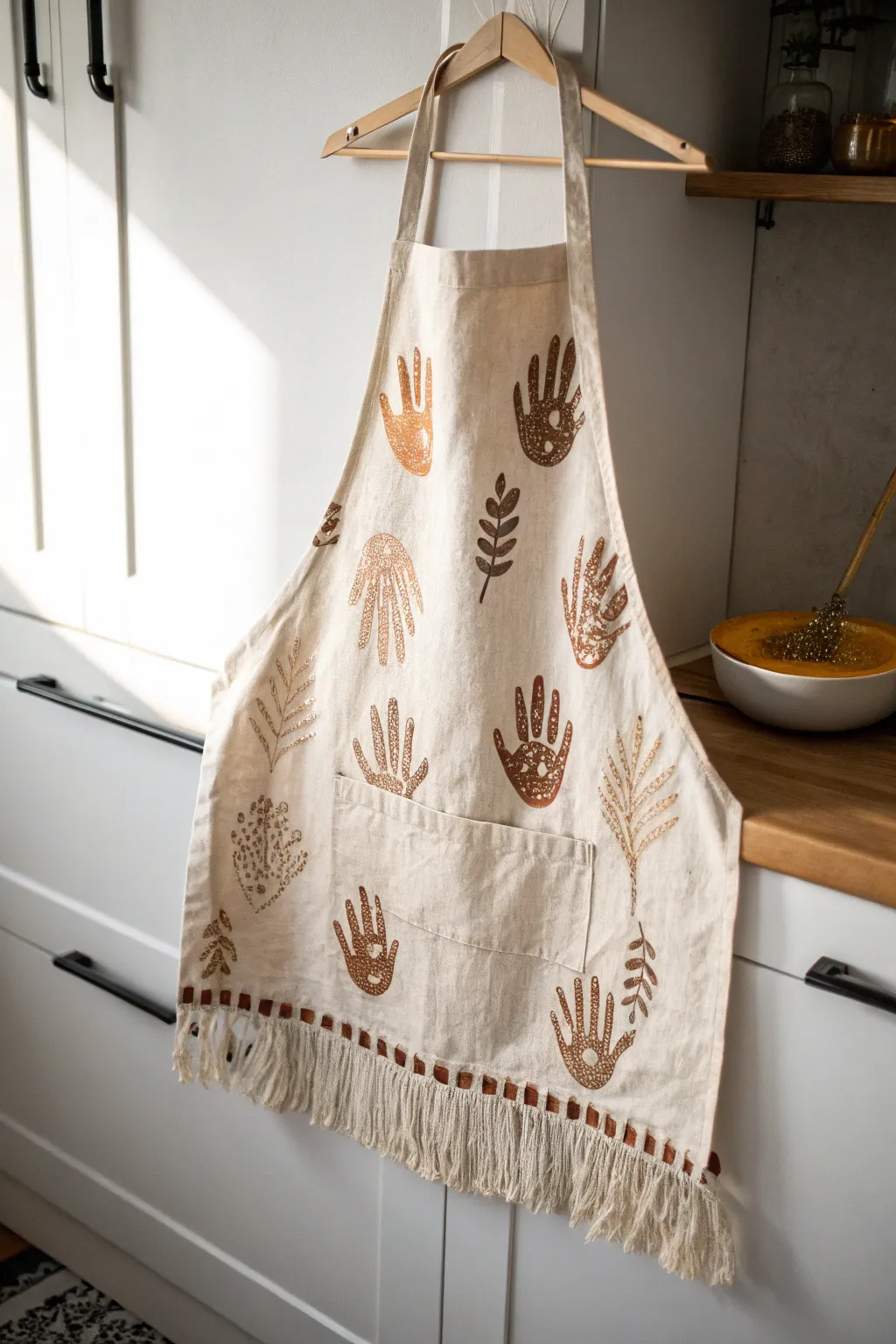 Cherished memories in every handprint: A perfect gift for kitchen lovers.