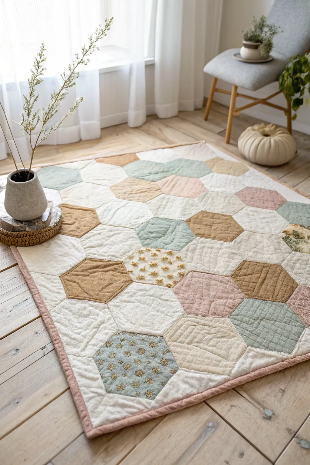 Discover the charm of scrappy hexagon quilts—where every piece tells a unique story.