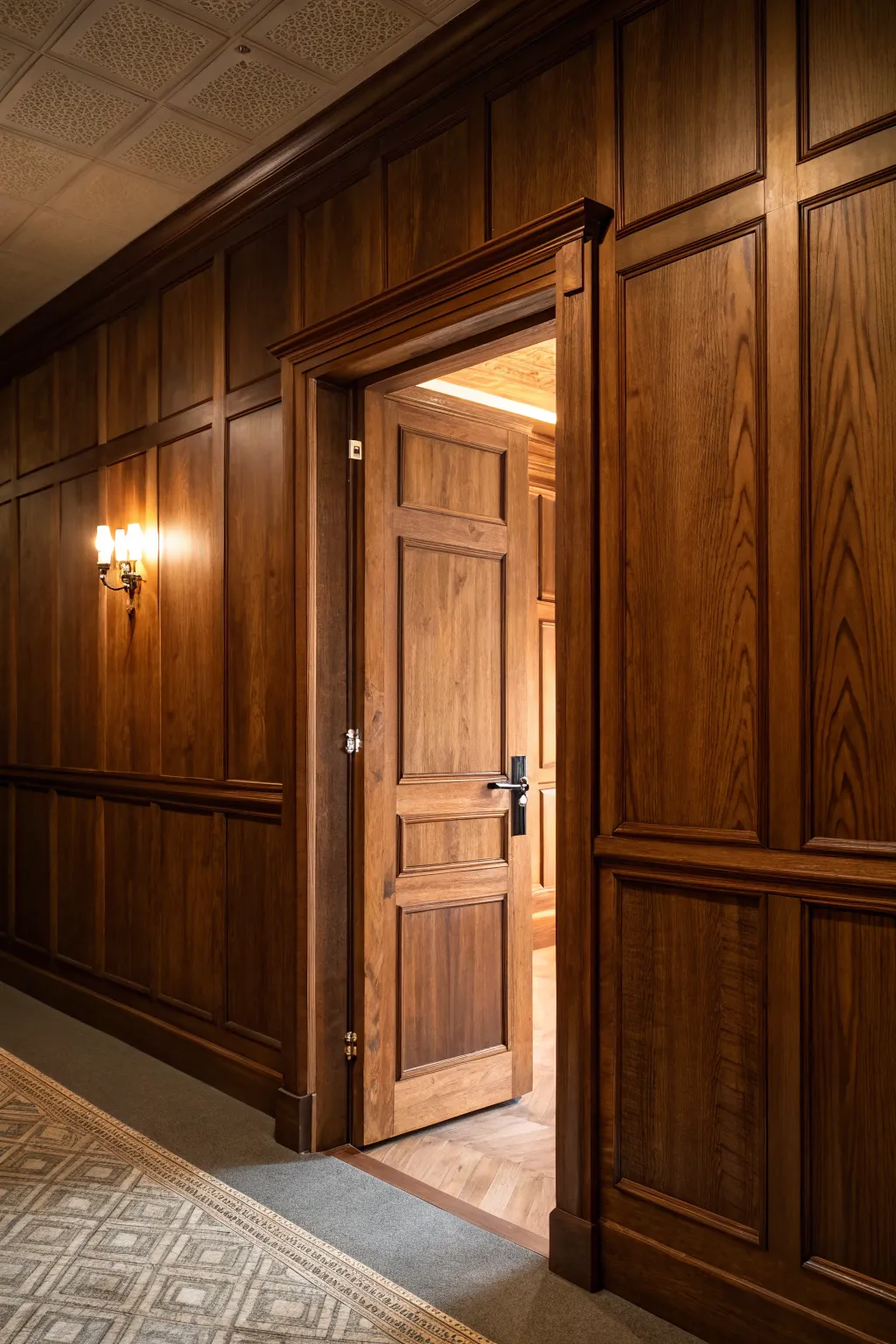 Discover the art of disguise with camouflaged door panels that seamlessly blend into your space.