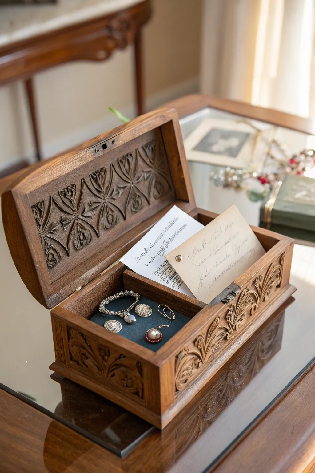 Preserve memories in a beautifully crafted keepsake box.