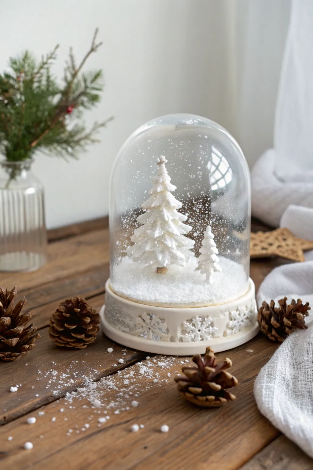 Capture the magic of winter with a handcrafted snow globe, the perfect charming gift for grandparents this Christmas.
