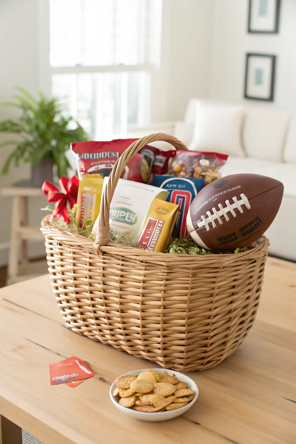 Celebrate your coach's passion with a personalized sports-themed gift basket!