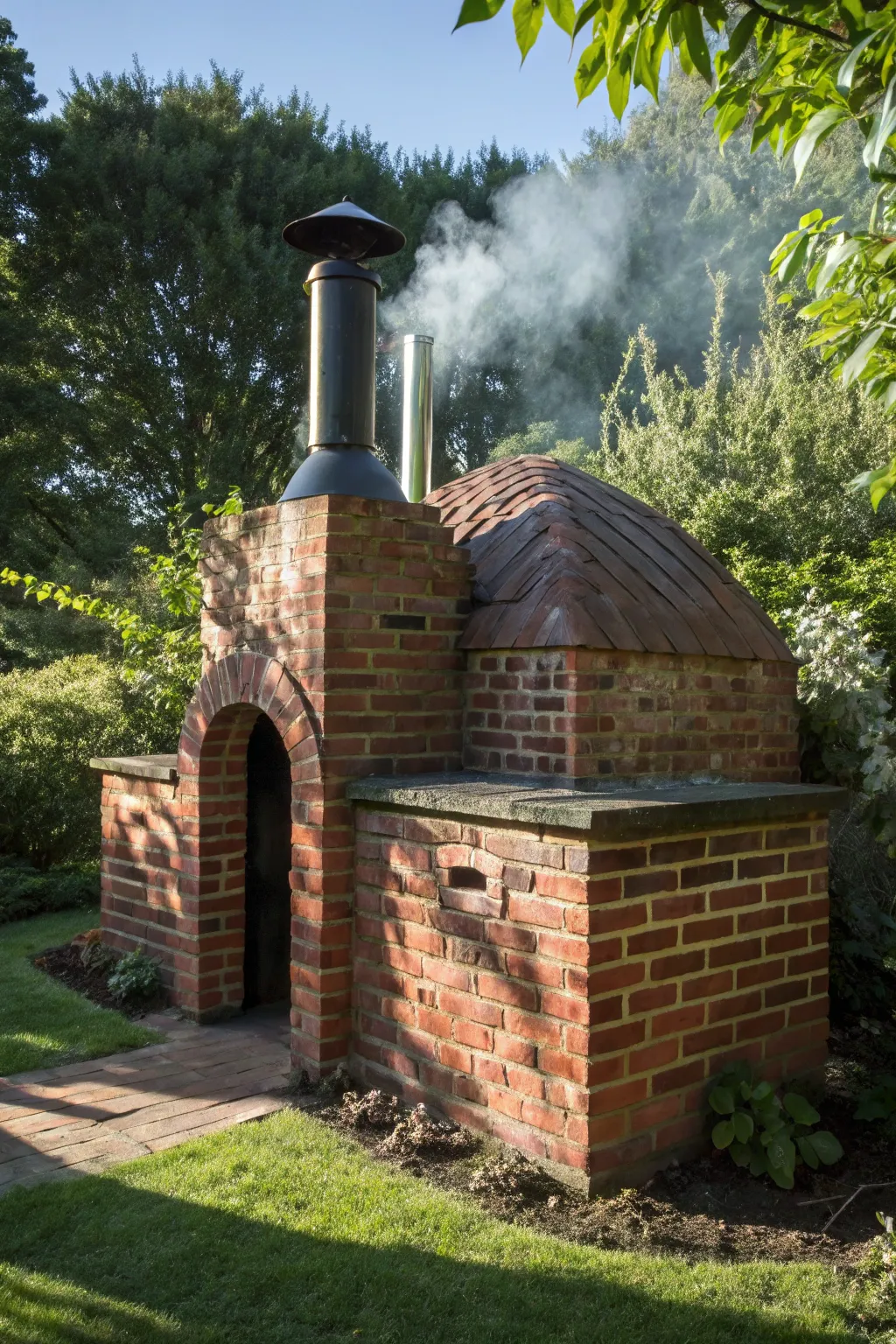 Transform your backyard with a timeless brick smoke chamber—where craftsmanship meets culinary passion.