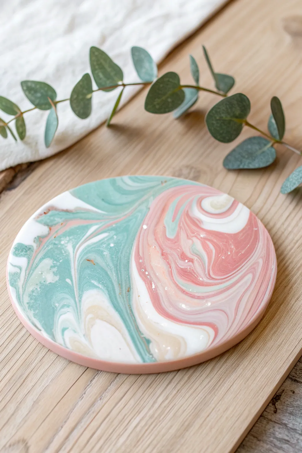 Swirl your way into artistic bliss with these stunningly simple resin coasters.