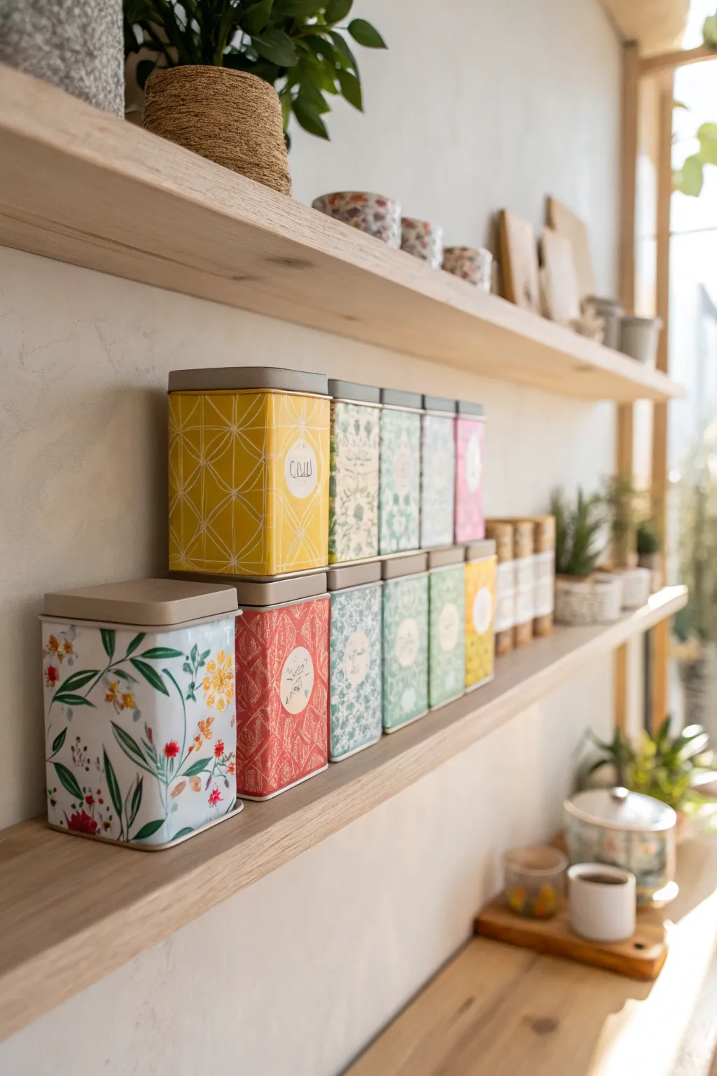 Elevate your tea time with beautifully organized box storage that celebrates simplicity and style.