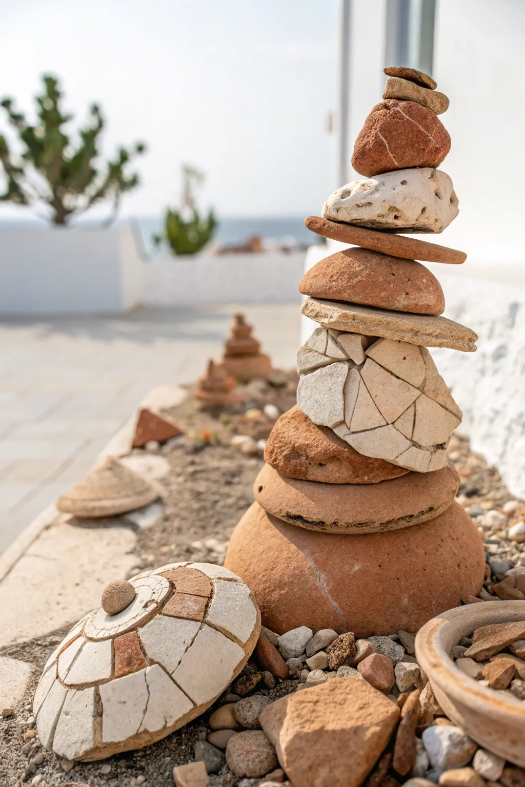 Discover the beauty in brokenness—transform clay pot shards into stunning garden art.