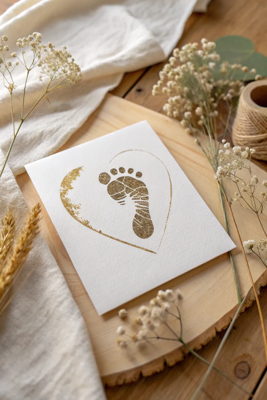 Capture heartfelt moments with handcrafted footprint greeting cards that speak the language of love and simplicity.
