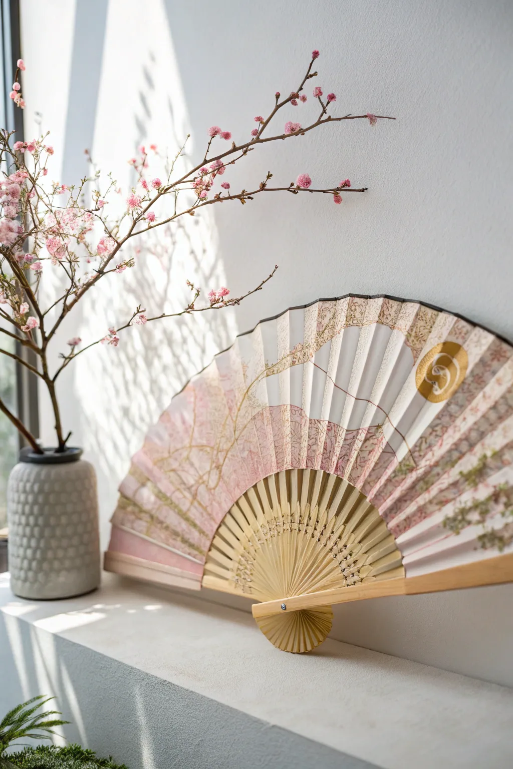 Elevate your space with the timeless elegance of Japanese fan art.