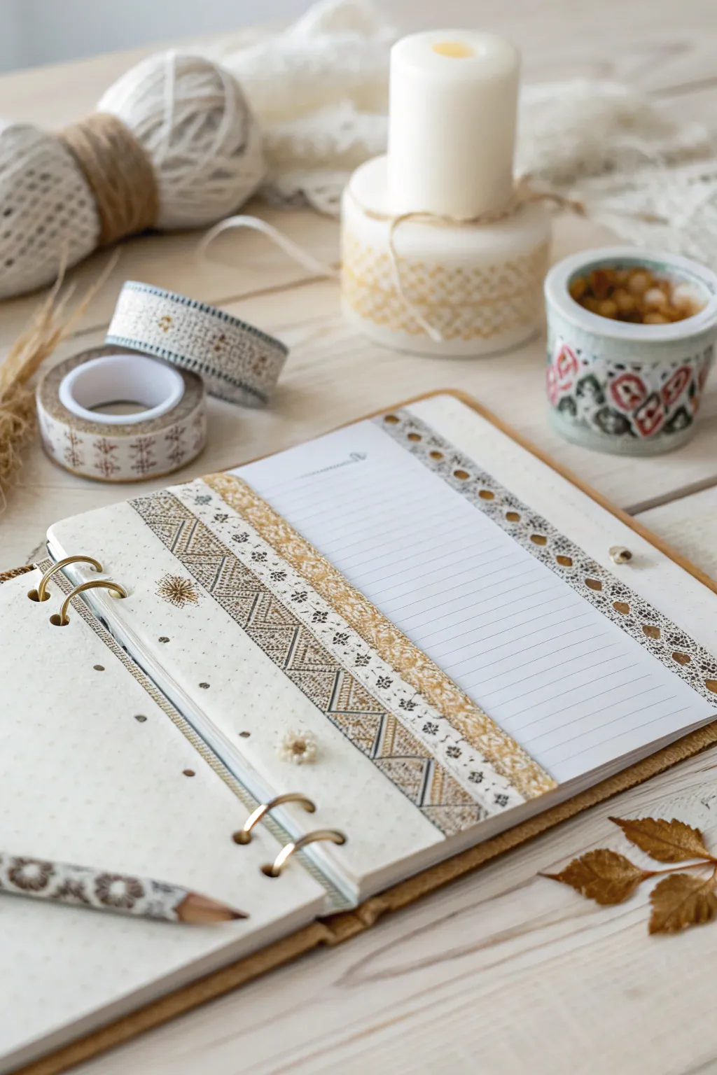 Elevate your journal with washi tape elegance: simple, stylish, and effortlessly beautiful.