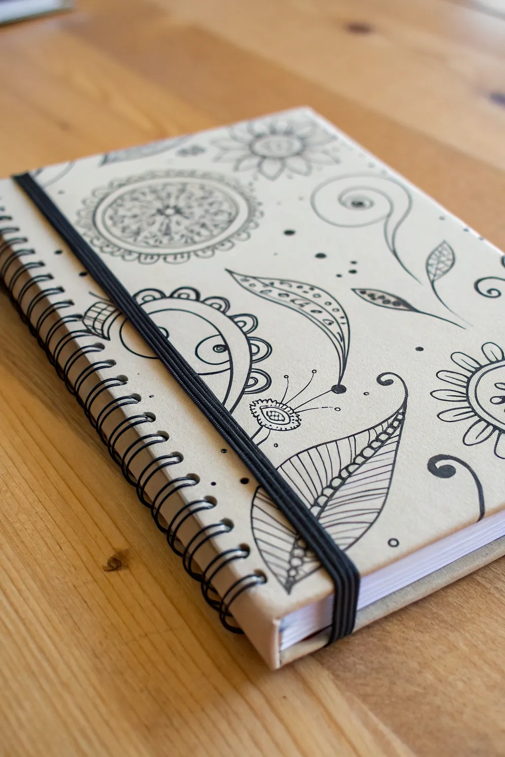 Unleash your creativity with artistic doodles on your journal's front page. A minimalist masterpiece that speaks to your inner artist.