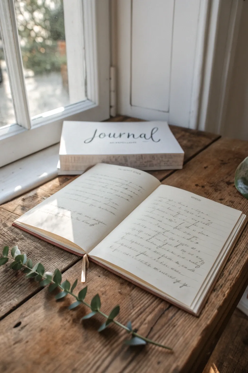 Capture the beauty of your thoughts with handwritten notes in your journal.