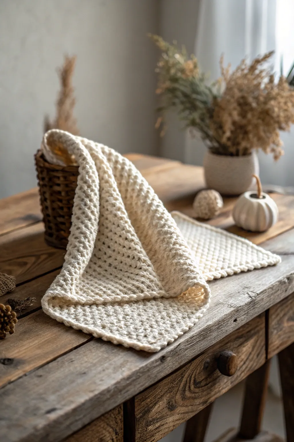Discover the art of knitting with beautifully crafted dishcloths – a simple yet elegant touch to your home.
