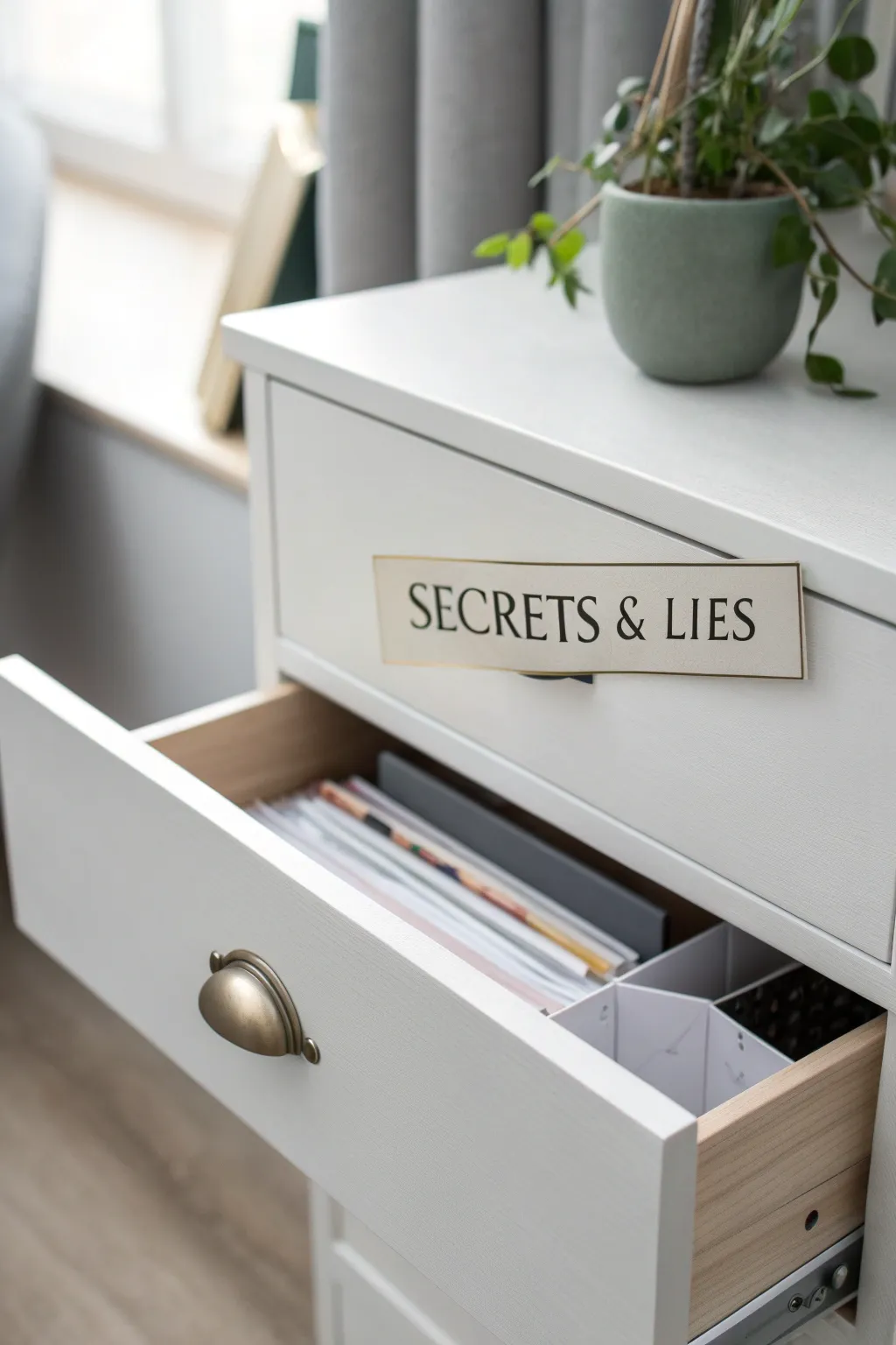 Unveiling Mysteries: A touch of humor and style for your office organization.