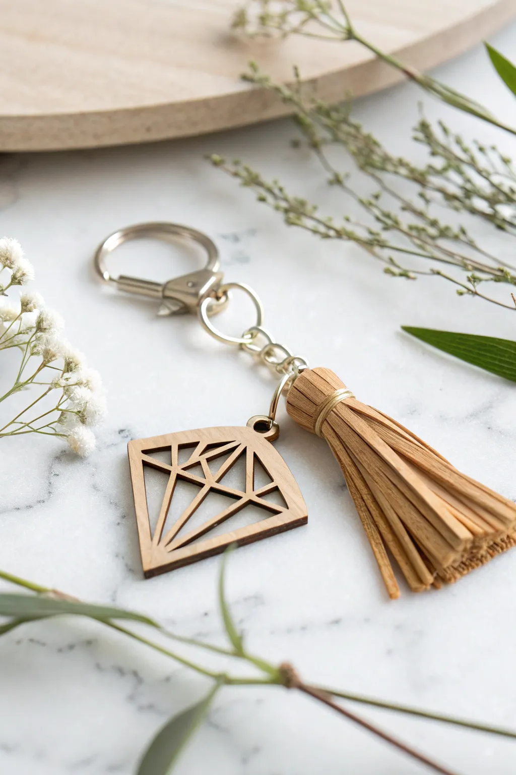 Elevate your style with minimalist elegance - a keychain that speaks simplicity and sophistication.