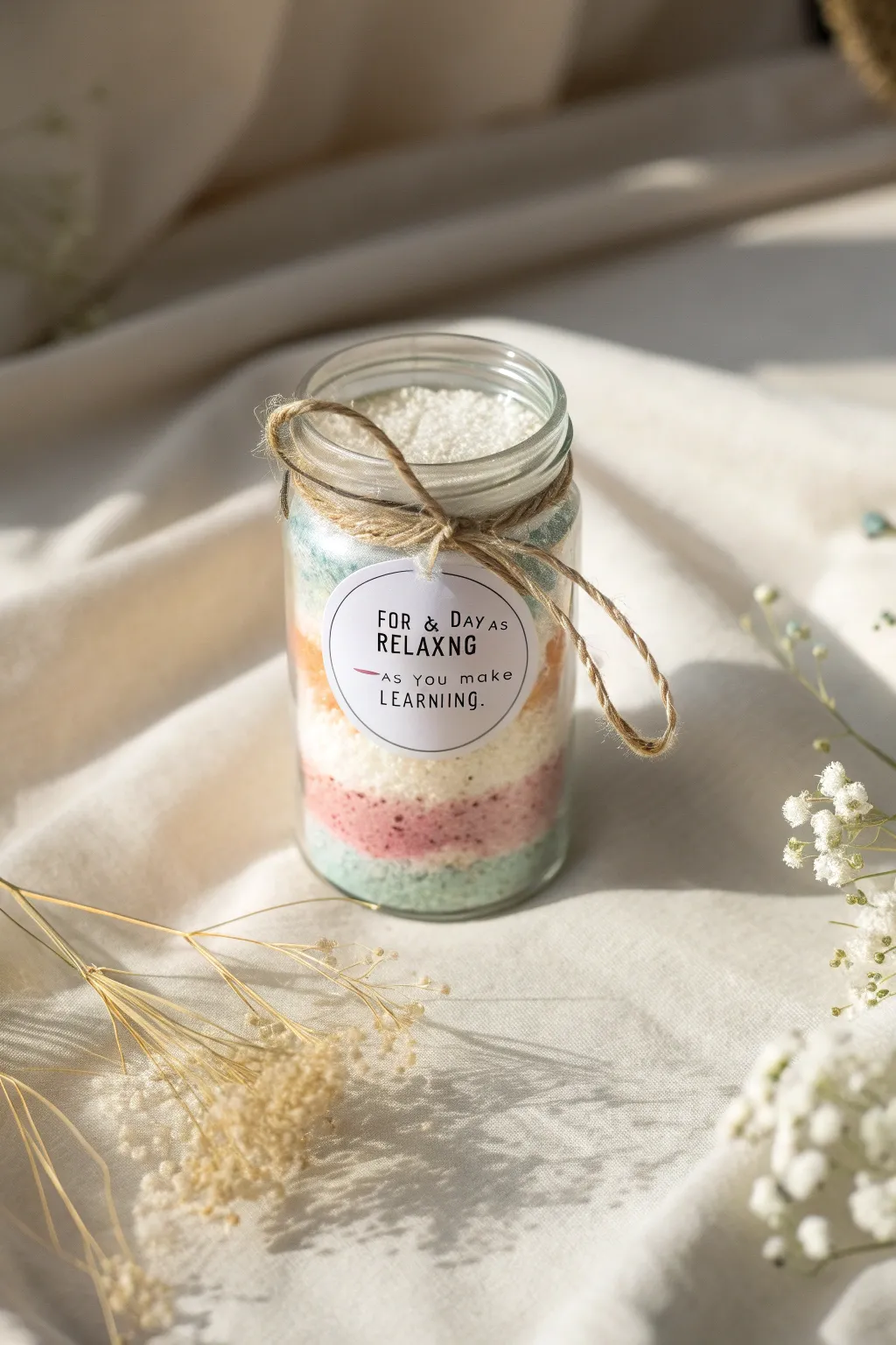 Gift your teacher a moment of serenity with these handmade bath salts.