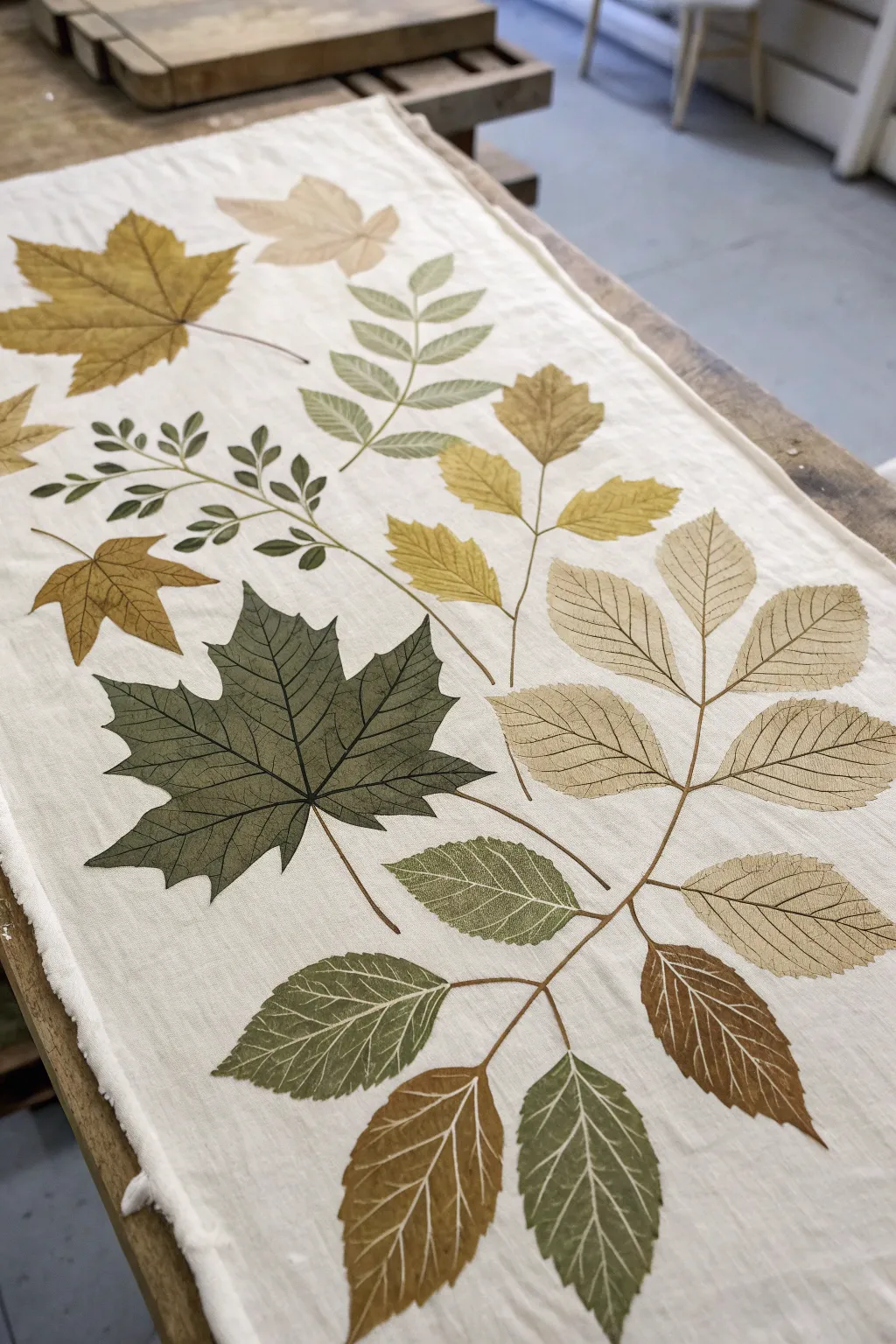 Embrace natural beauty with layered leaf art. Perfect harmony in simplicity.