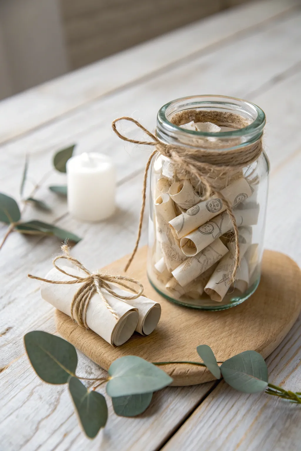 Capture memories with melody: A jar filled with song lyric snippets to keep love alive across the miles. 🎶✨