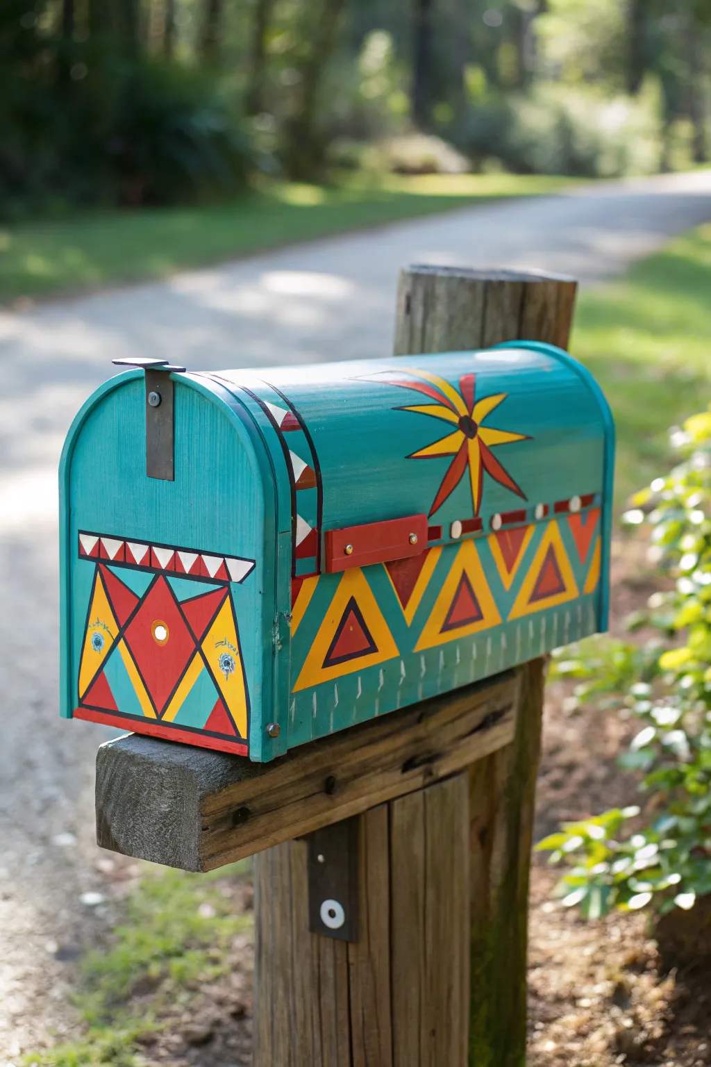 Transform your mailbox into a vibrant masterpiece with bold colors and minimalist design.