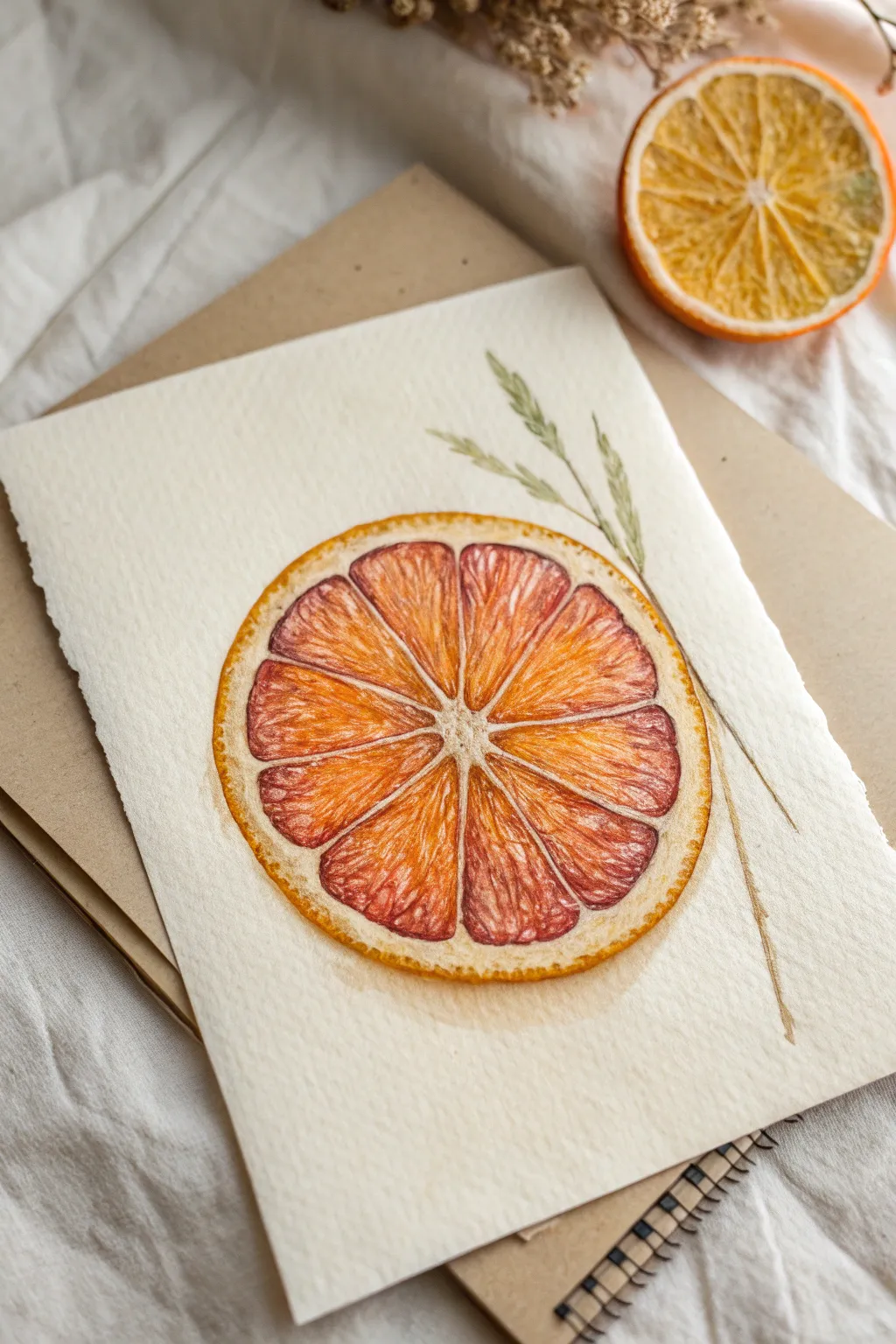 Citrus Refresh: A splash of vibrant art in minimalist style.