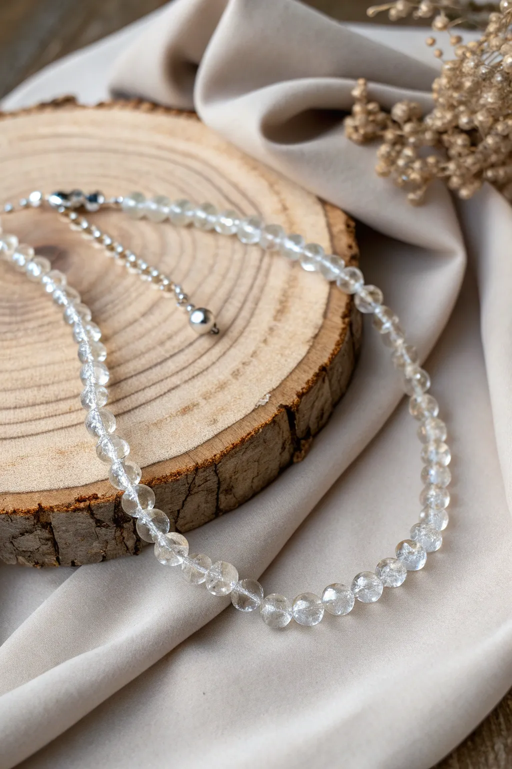 Embrace the starry elegance of crystal beads, where simplicity meets sparkle.