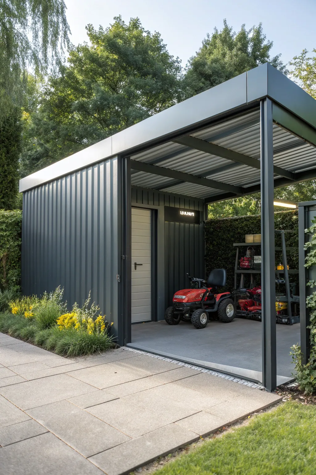 Elevate your storage with a sleek metal carport enclosure—where style meets function.