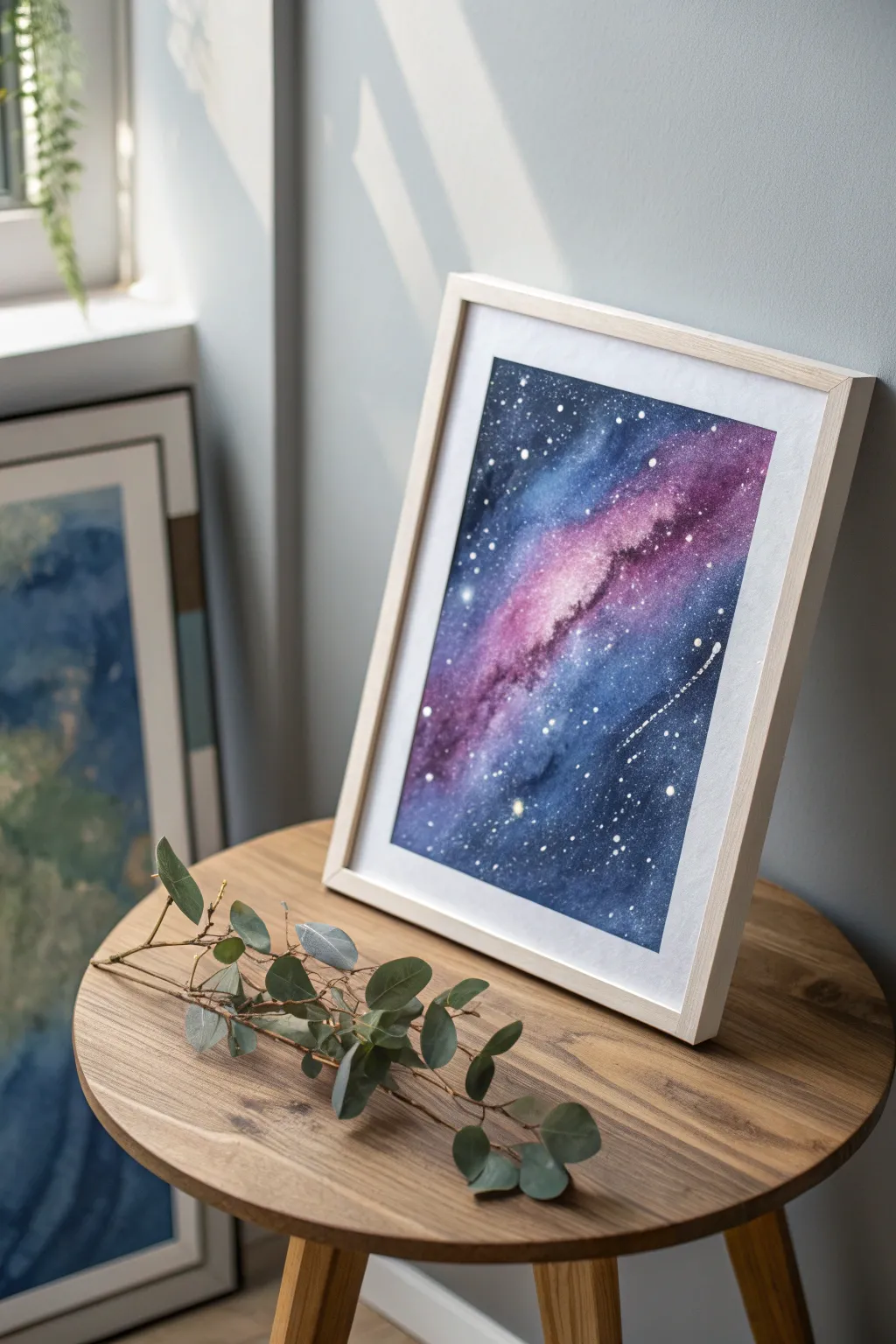 Dive into the cosmos with this enchanting galaxy watercolor masterpiece, perfect for adding a touch of celestial beauty to your space.