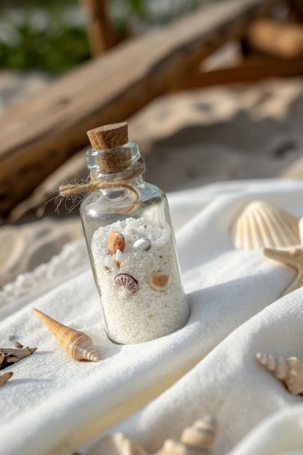 Hold the ocean close with this charming beach memory in a bottle.