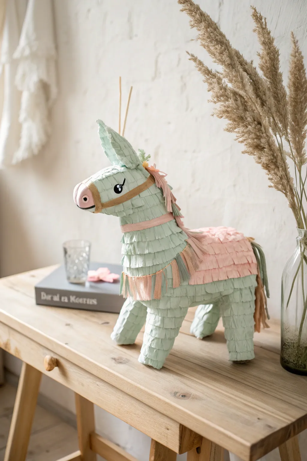 Delight in the charm of tradition with this handcrafted mini donkey pinata, perfect for adding a touch of whimsy to any celebration.