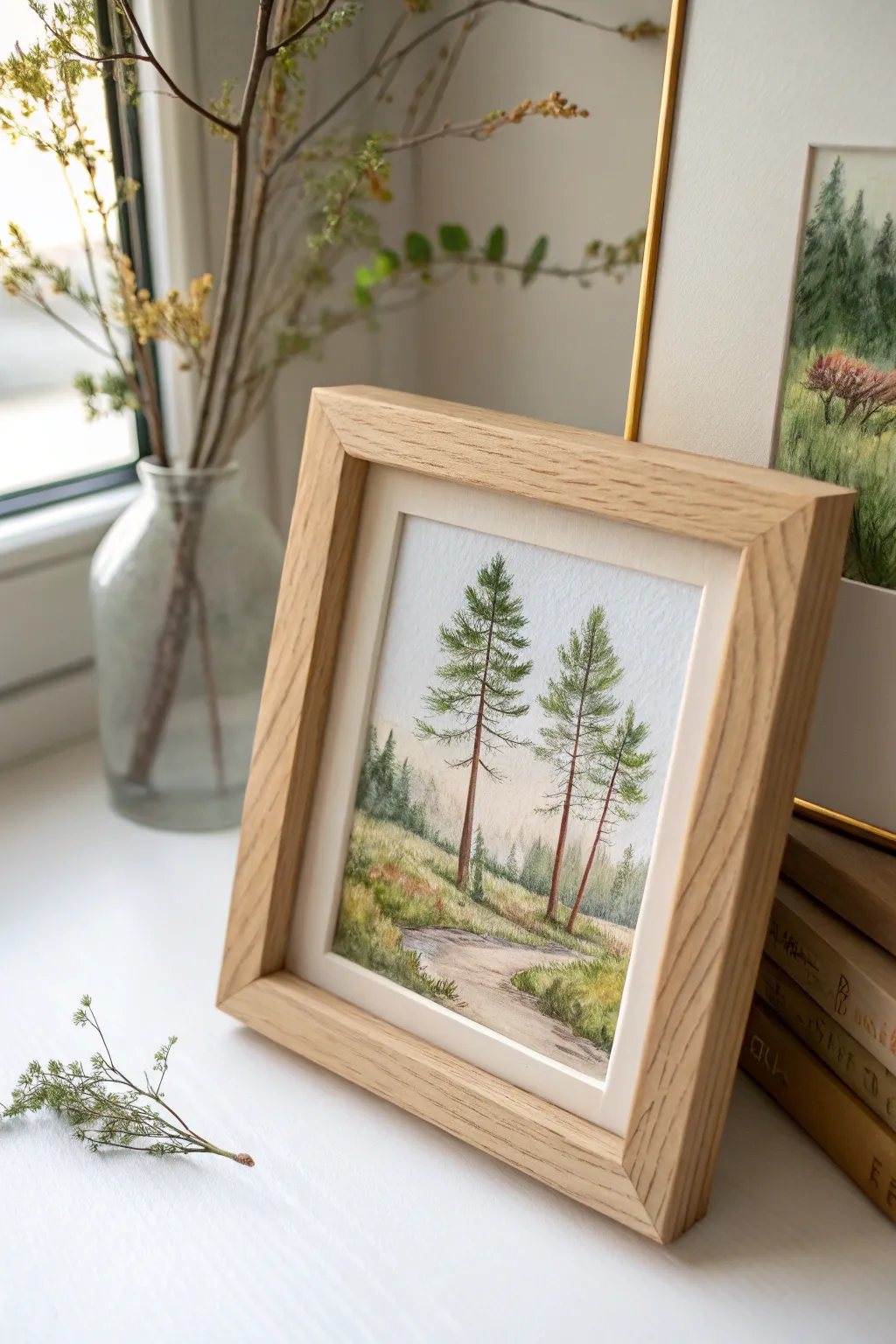 Bring the tranquil beauty of the forest to your space with this charming mini watercolor masterpiece.
