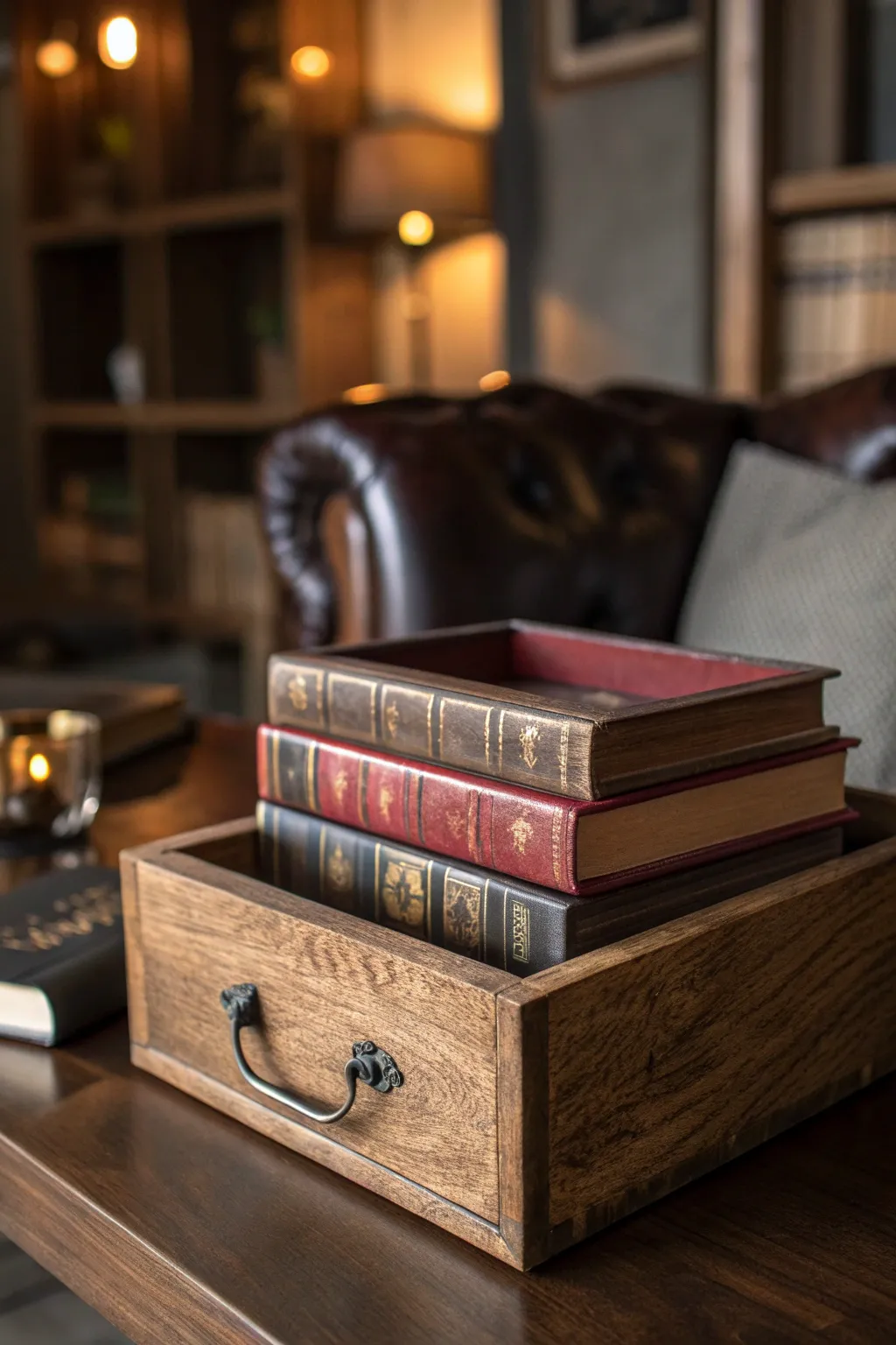 Transform a simple drawer into your personal library nook—where timeless reads meet chic design.